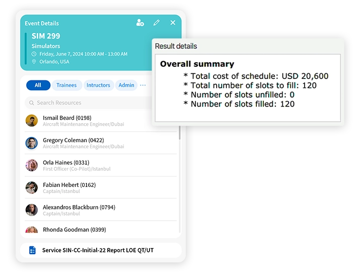 Scheduling Optimization Software for Airlines